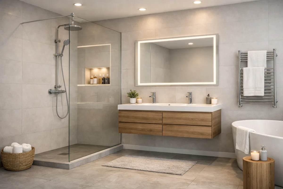Rénovation de salle de bain moderne